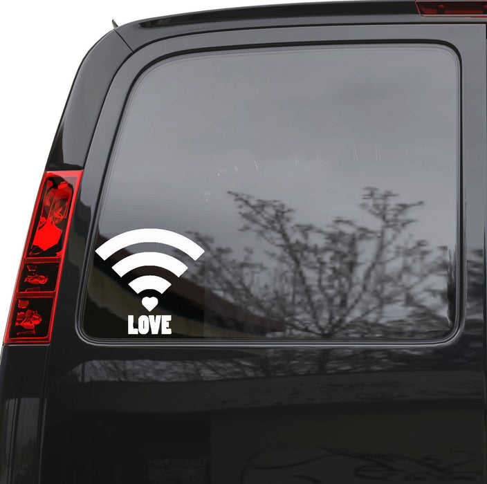 Auto Car Sticker Decal Love Wi Fi Romantic Truck Laptop Window 5.2" by 5" Unique Gift ig1511c
