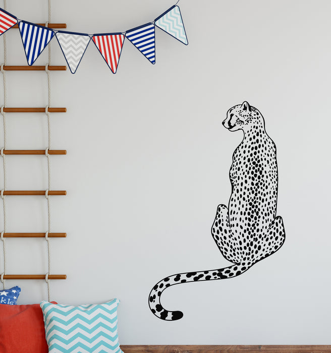 Vinyl Wall Decal Wild Animal Cheetah Big Cat Leopard Stickers Mural (g4829)