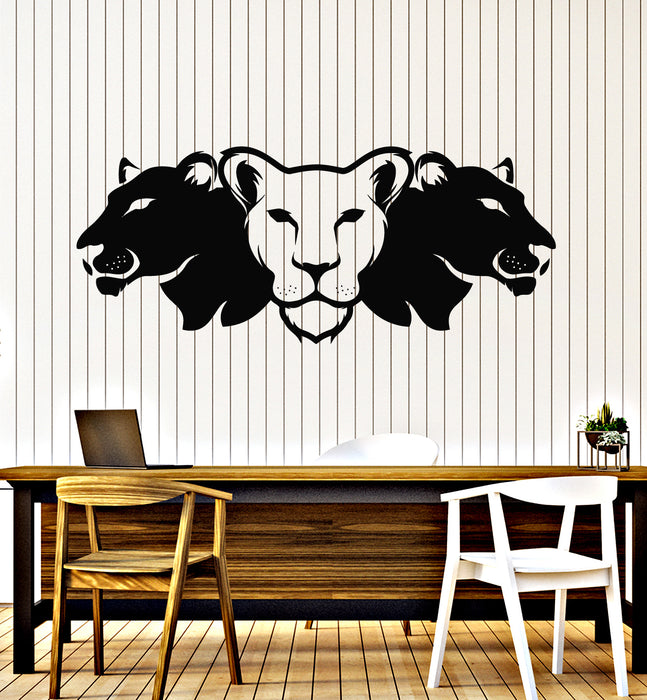 Vinyl Wall Decal African Wild Cats Animals Head Nature Stickers Mural (g6657)