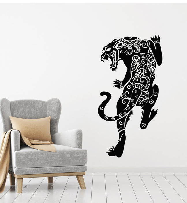 Vinyl Wall Decal  Black Panther Wild Cat Ornament Predator Animal Stickers Mural (g3831)