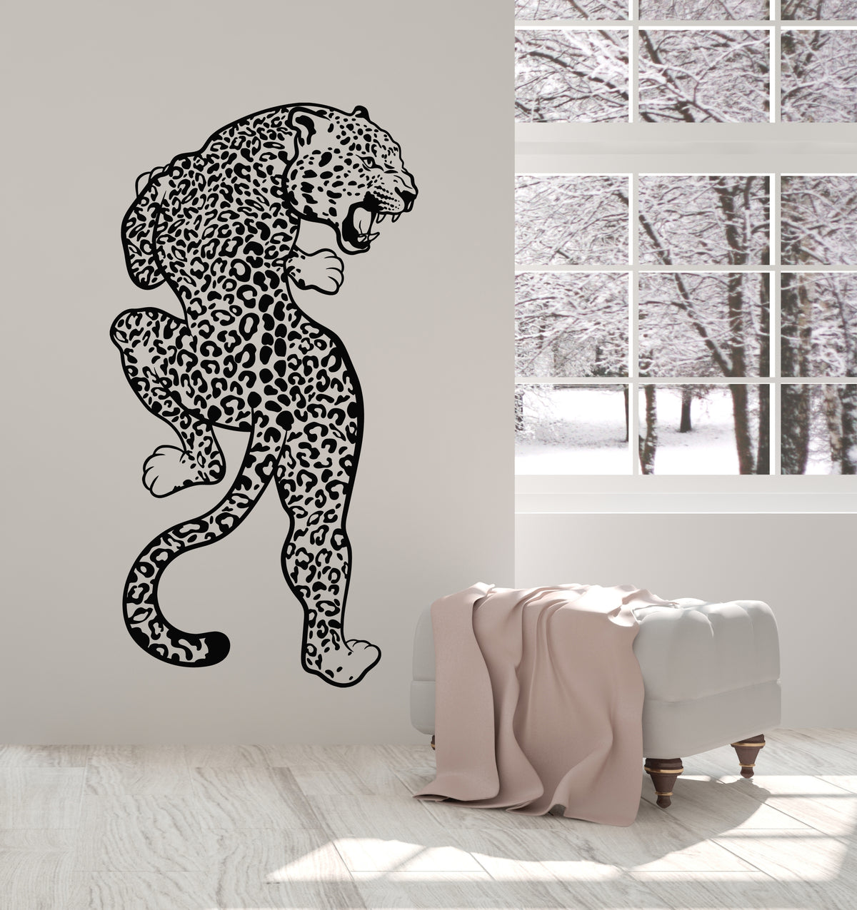 Vinyl Wall Decal Leopard Jaguar Wild Animal Big Cat Predator Stickers ...
