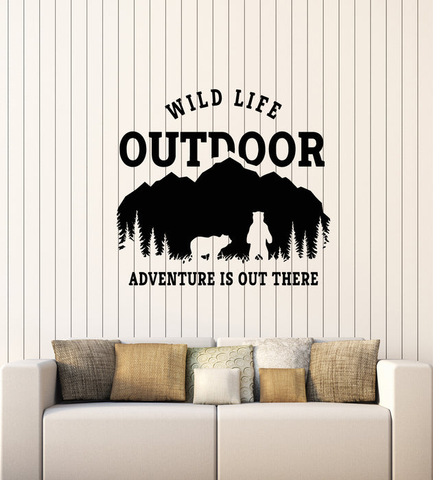 Vinyl Wall Decal Adventure Wild Life Outdoor Quote Words Nature Stickers Mural (g4411)