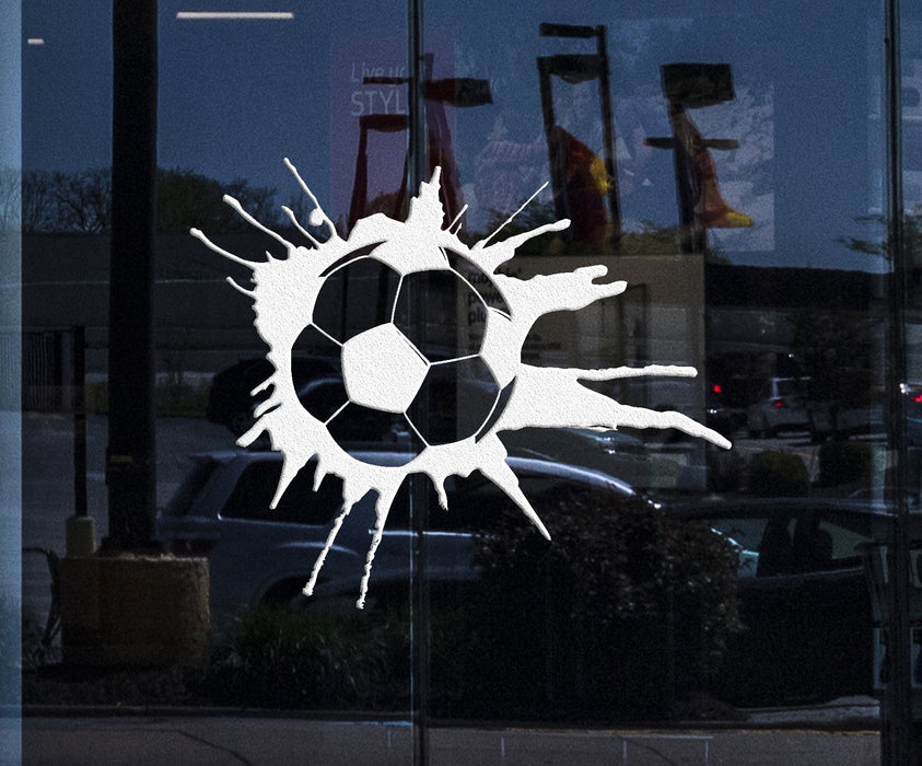 Custom Window and Wall Decal Soccer Sport Ball Sports Fans Boys Room Art Vinyl Stickers Unique Gift (ig2858w)