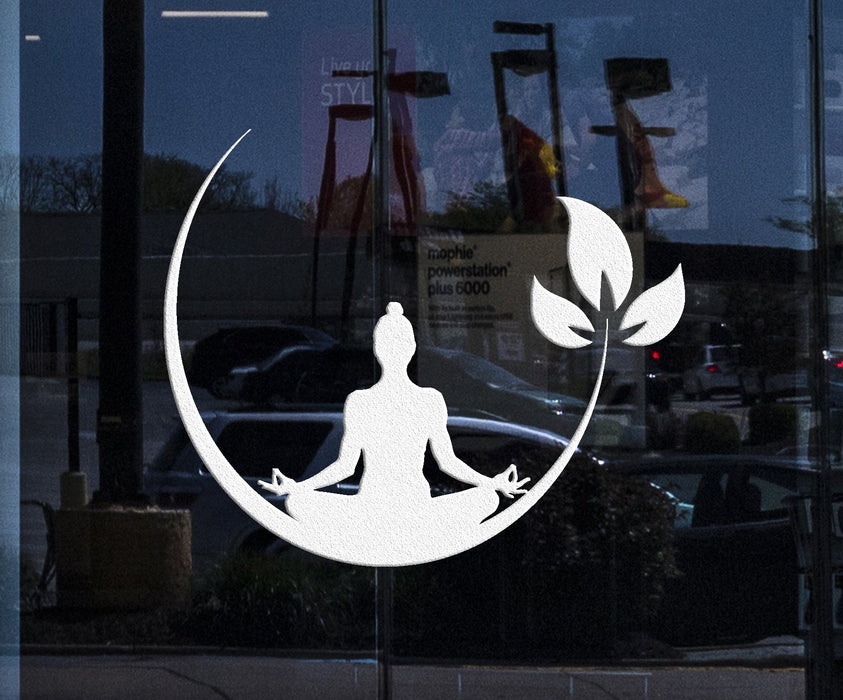 Window and Wall Decal Yoga Meditation Room Buddhist Zen Stickers Unique Gift (ig4132w)