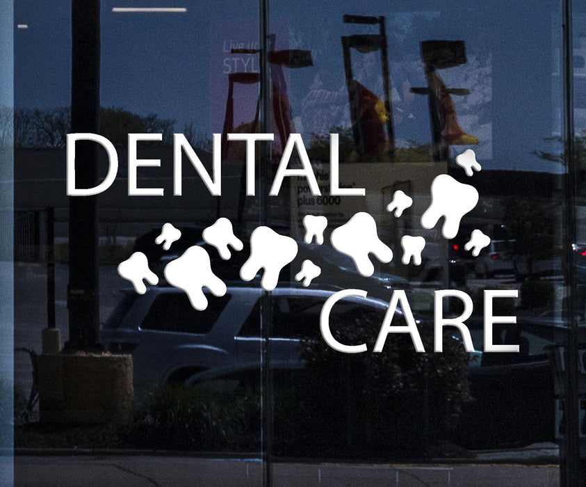 Window Sign Dental Care Vinyl Wall Decal Healthy Teeth Dentist Clinic Art Decor Stickers Mural (ig5300w)