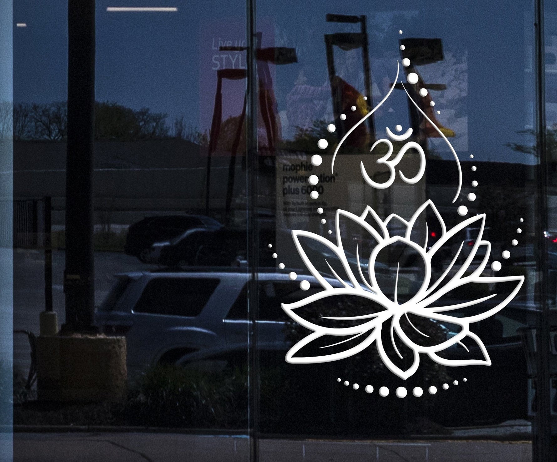 Symbol of Purity Window Wall Vinyl Decal Lotus Flower Yoga Hinduism Hi ...