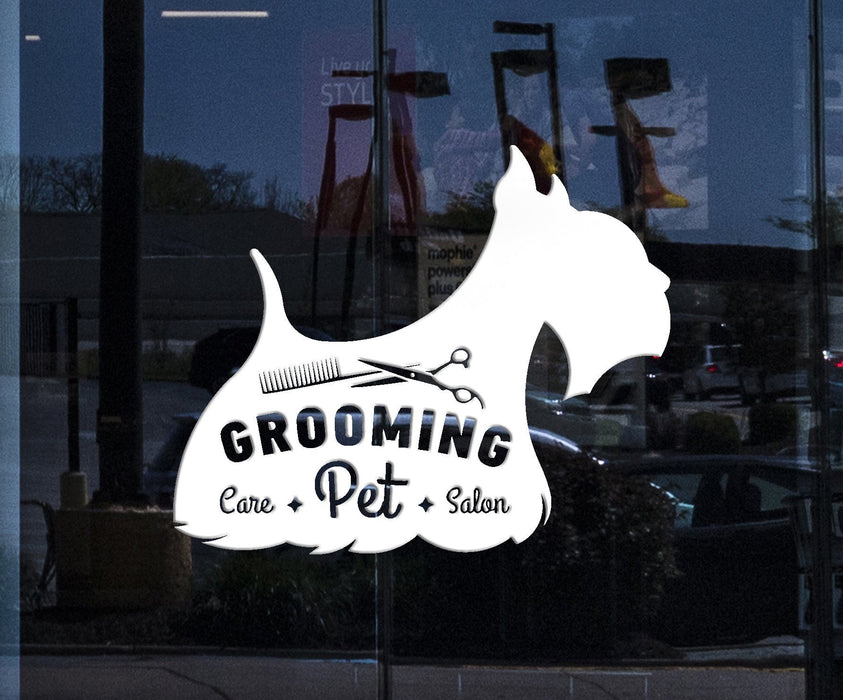 Window Sign Vinyl Wall Decal Grooming Pet Care Beauty Salon Dog Art Decor Stickers Mural (ig5272w)