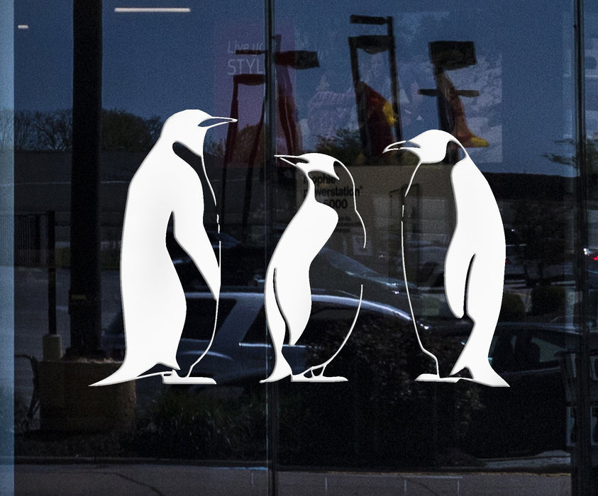 Window Sign and Wall Stickers Vinyl Decal Penguin Winter Animal Great Bathroom Decor Unique Gift (ig872w)