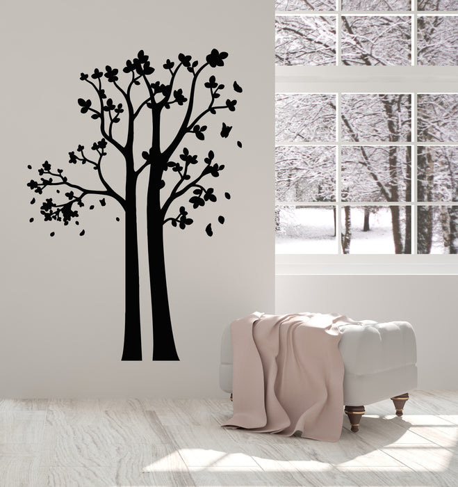 Vinyl Wall Decal Trees Wood Abstract Nature Branch Leaves Room Art Stickers Mural (g1029)
