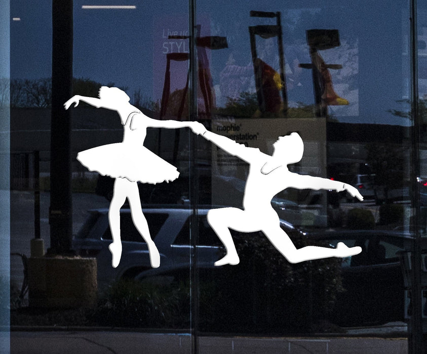 Window Vinyl Wall Decal Ballerina Ballet Dancer Studio Dance Stickers Unique Gift (2054igw)