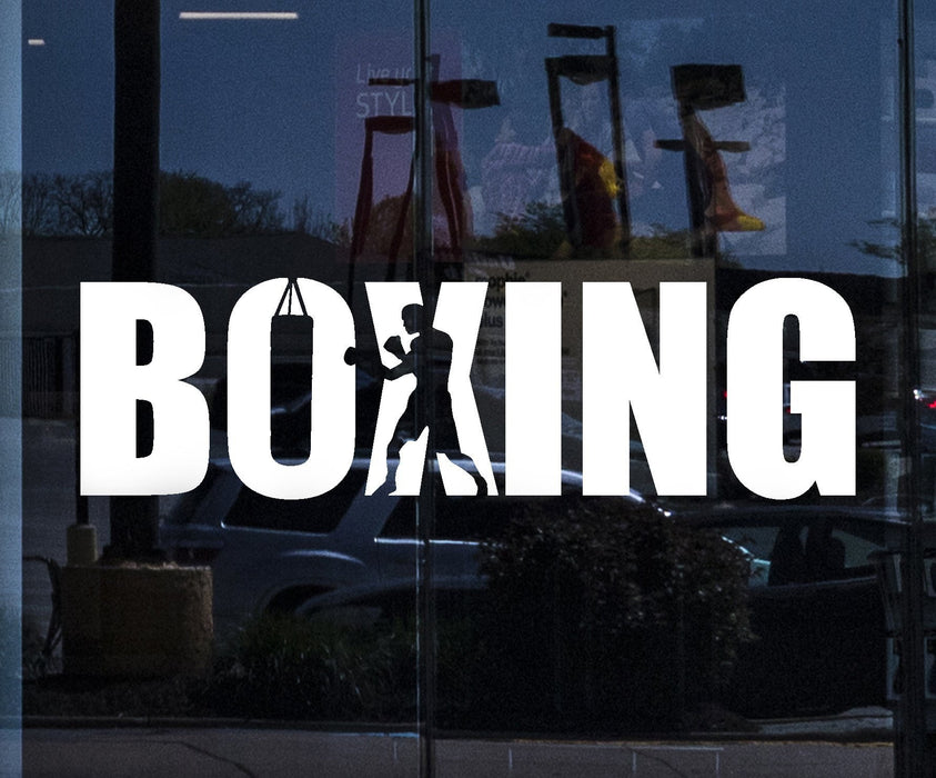 Window Vinyl Wall Decal Boxing Boxer Gym Signboard Logotype Stickers Unique Gift (1939igw)