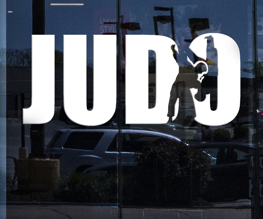 Window Vinyl Wall Decal Judo Sports Wrestling Fighters Logo Signboard Word Stickers (2131igw)