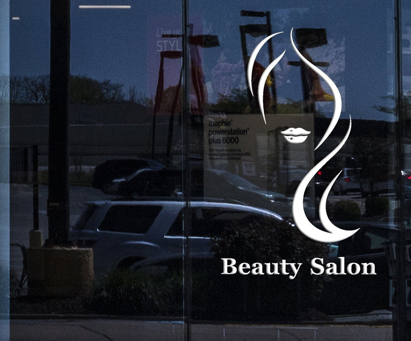 Window Sign for Business Wall Decal Beauty Salon Lettering Woman Hair Hairdresser Stickers Mural Unique Gift (ig5048w)