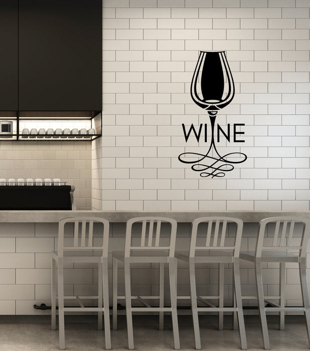 Autocollant mural en vinyle pour décoration d'intérieur pour cuisine, verre à vin, bar, cadeau unique (g093)