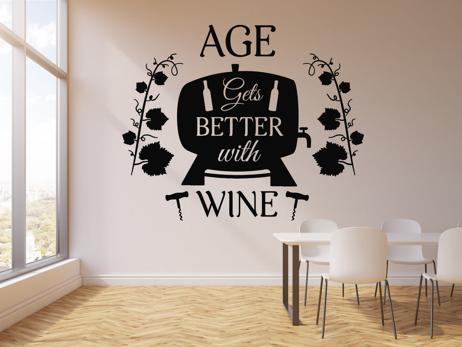 Vinyl Wall Decal Alcohol Words Quote Bar Wine Shop Restaurant Stickers Mural (g2303)