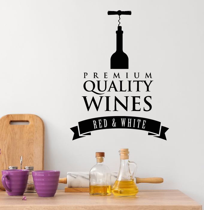 Vinyl Wall Decal Premium Quality Wines White Red Wine Shop Stickers Mural (g7328)