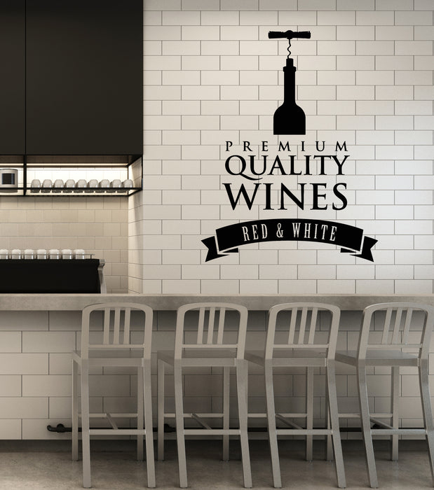 Vinyl Wall Decal Premium Quality Wines White Red Wine Shop Stickers Mural (g7328)