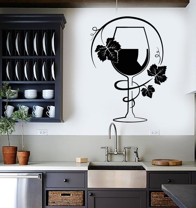 Vinyl Wall Decal Drinks Bar Wine Shop Glass Decor For Kitchen Stickers Mural (g3343)