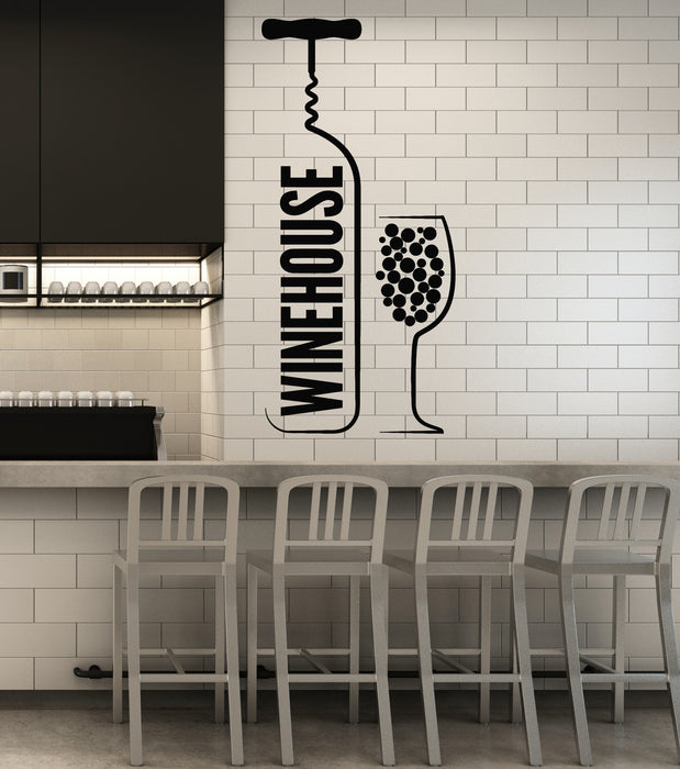 Vinyl Wall Decal Wine House Bar Bottle Opener Alcohol Stickers Mural (g6436)