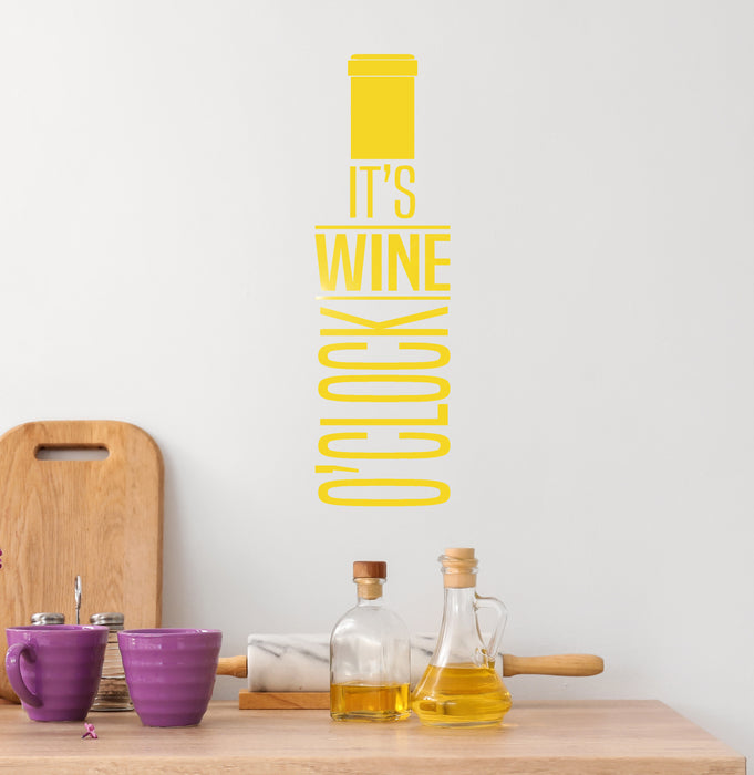 Vinyl Wall Decal Wine Quote Bottle Alcohol Bar Restaurant Decor Stickers Unique Gift (ig4499)