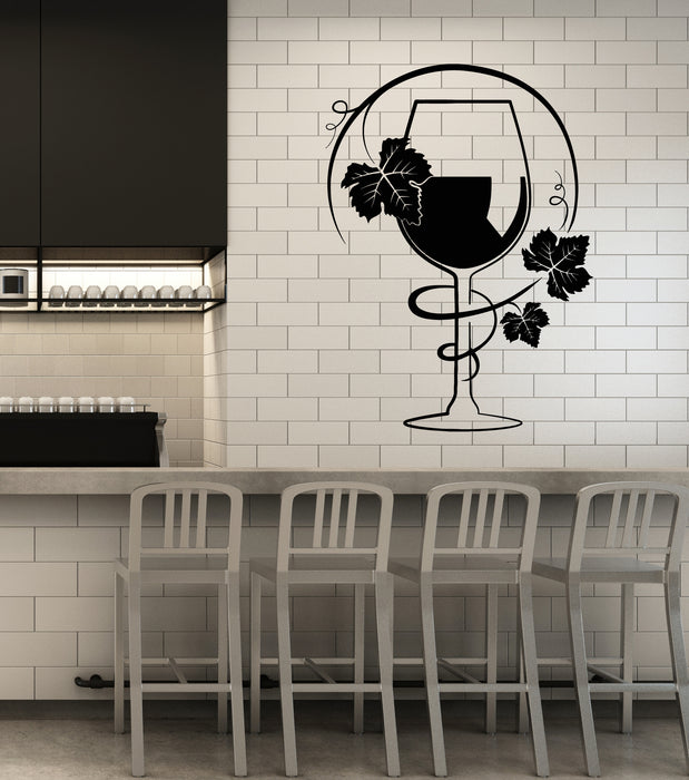 Vinyl Wall Decal Drinks Bar Wine Shop Glass Decor For Kitchen Stickers Mural (g3343)