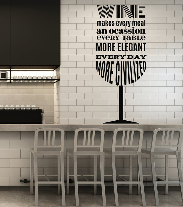 Vinyl Wall Decal Wine Shop Restaurant Kitchen Quote Words Stickers Mural (g5574)