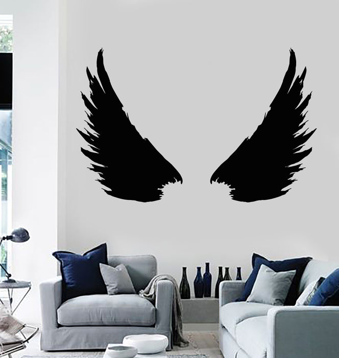 Vinyl Wall Decal Bird Feathers Wings Flight Wingspan Stickers Mural (g201)