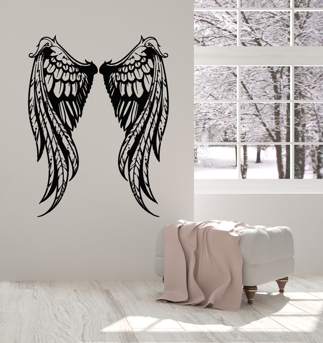 Vinyl Wall Decal Angel Woman Wings Symbol Bedroom Interior Stickers Mural (g5606)