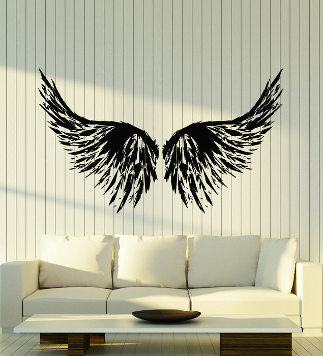 Vinyl Wall Decal Abstract Big Bird Wings Bedroom Interior Art Stickers Mural (g5732)