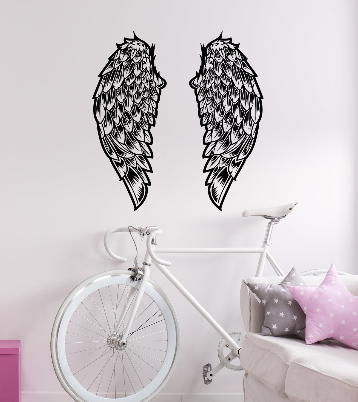 Vinyl Wall Decal Angel Wings Symbols Home Interior Bedroom Stickers Mu ...
