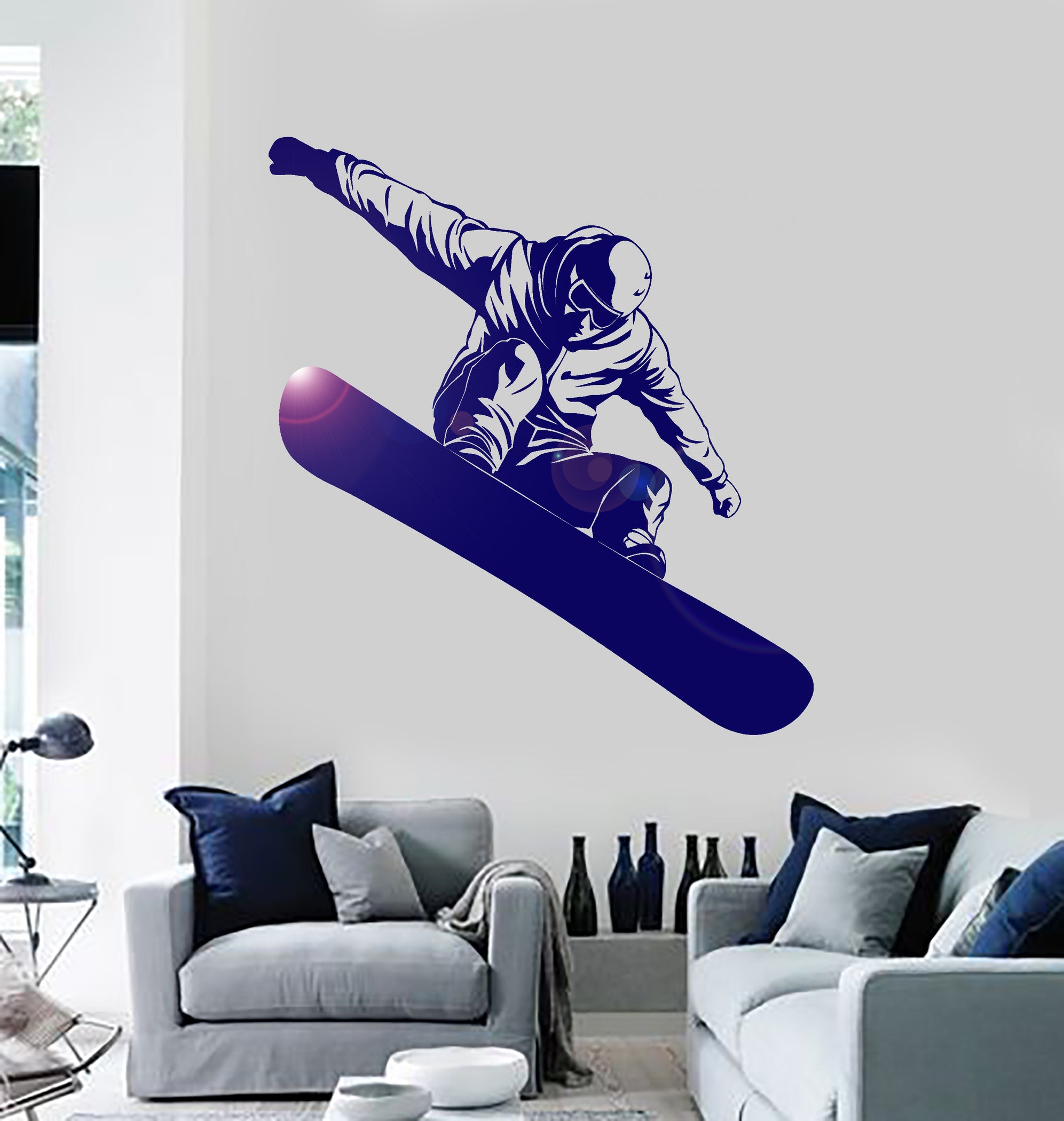 Vinyl Wall Decal Snowboarder Winter Extreme Sports Snowboarding Interi ...