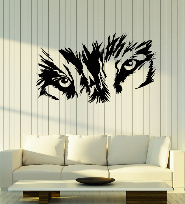 Vinyl Wall Decal Abstract Wolf Forest Wild Animal Tribal Stickers Mural (g1586)