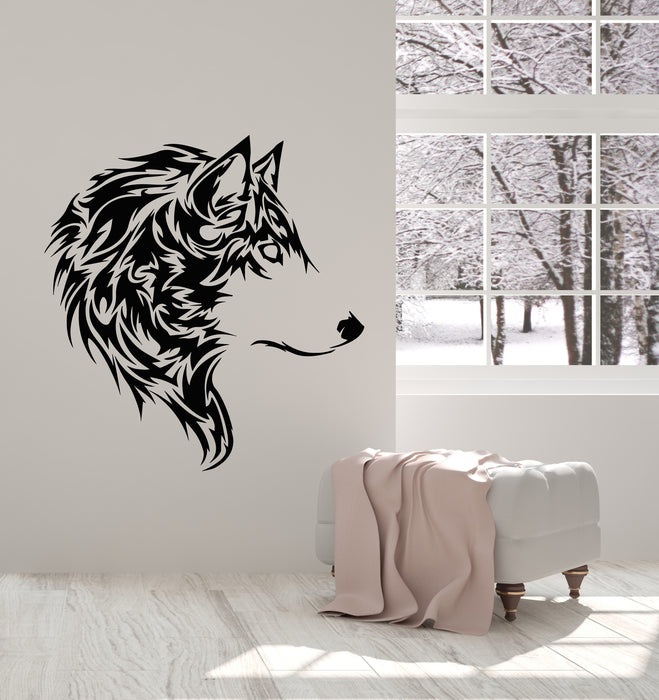 Vinyl Wall Decal Wolf Beautiful Animal Wild Tribal Home Room Decor Stickers Mural (g736)