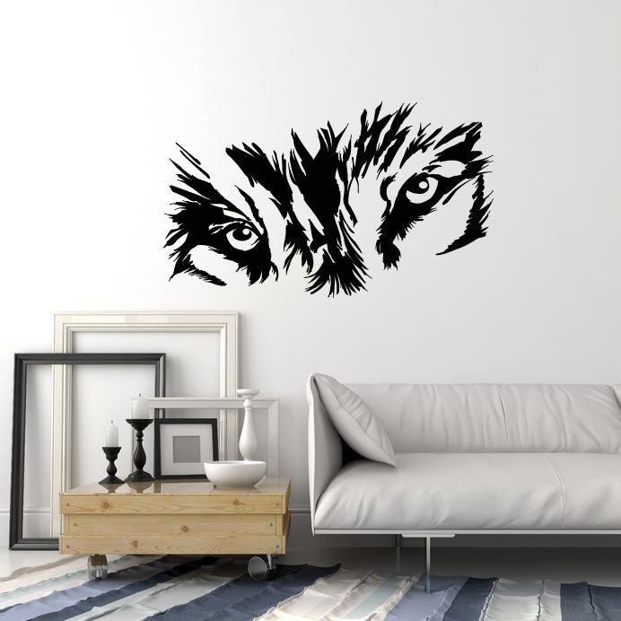 Vinyl Wall Decal Abstract Wolf Forest Wild Animal Tribal Stickers Mural (g1586)