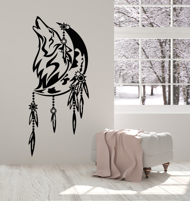 Vinyl Wall Decal Celtic Wolf Howling Predator Bedroom Decor Stickers Mural (g2605)