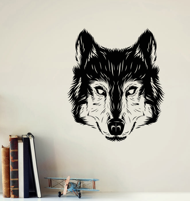 Vinyl Wall Decal Wolf Head Beautiful Animal Zoo Tribal Art Stickers Mural (g5659)