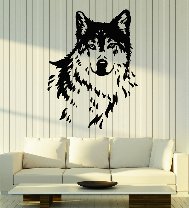 Vinyl Wall Decal Abstract Wolf Beautiful Animal Zoo Tribal Stickers Mural (g5728)