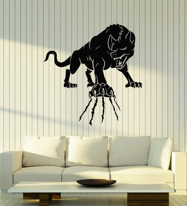 Vinyl Wall Decal Wild Forest Animal Angry Wolf Claws Beast Stickers Mural (g7092)