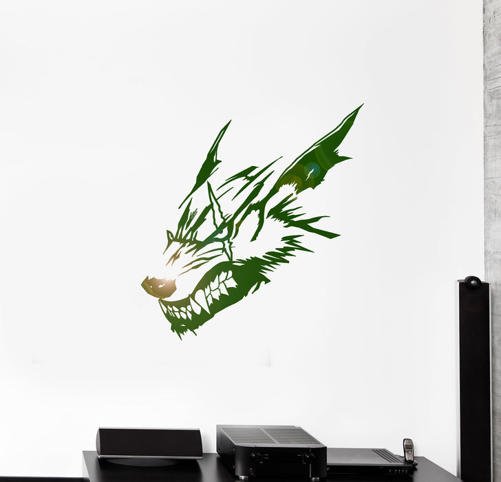 Vinyl Wall Decal Werewolf Wolf Scar Fantasy Beast Predator Stickers Mural (g2371)