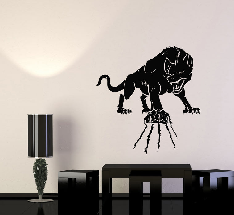Vinyl Wall Decal Wild Forest Animal Angry Wolf Claws Beast Stickers Mural (g7092)