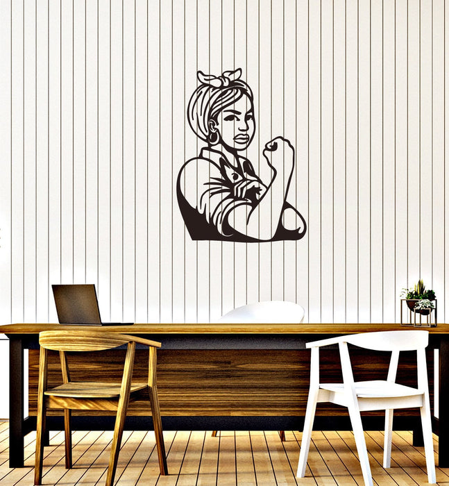 Vinyl Decal Wall Sticker Home Living Room Decor Strong Woman Pin Up Unique Gift (g026)