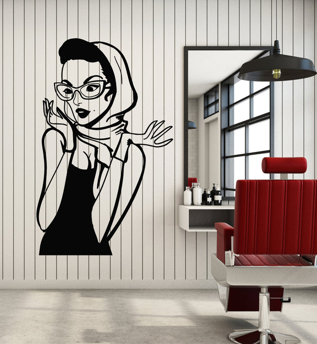 Vinyl Wall Decal Woman Fashion Model lady Style Beauty Salon Stickers Mural (g2290)