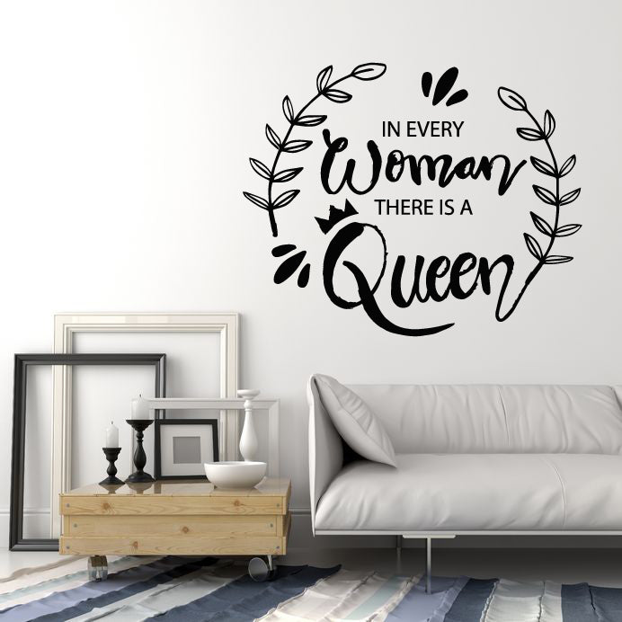 Vinyl Wall Decal In Every Woman Queen Inspiring Phrase Words Stickers Mural (g5056)