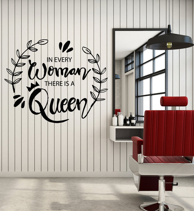 Vinyl Wall Decal In Every Woman Queen Inspiring Phrase Words Stickers Mural (g5056)