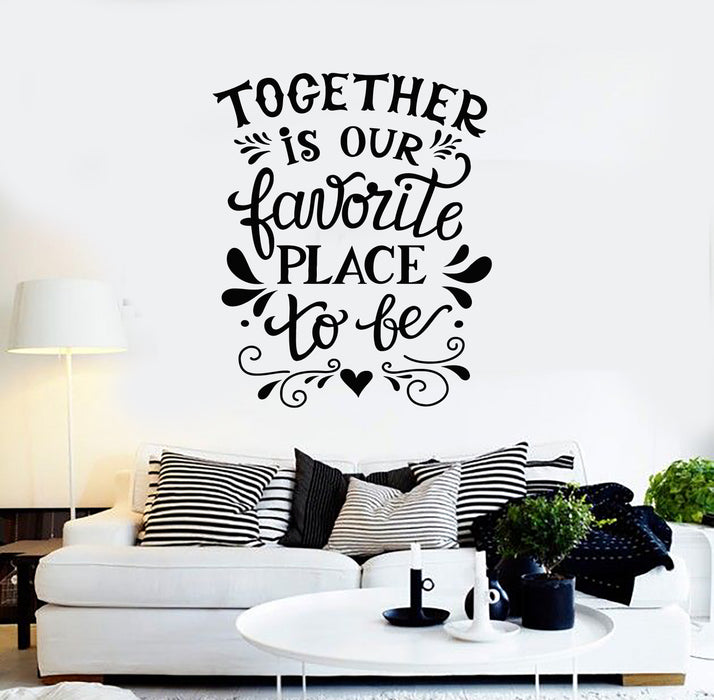 Vinyl Wall Decal Favorite Place Quote Phrase Room Home Decor Stickers Mural (g915)