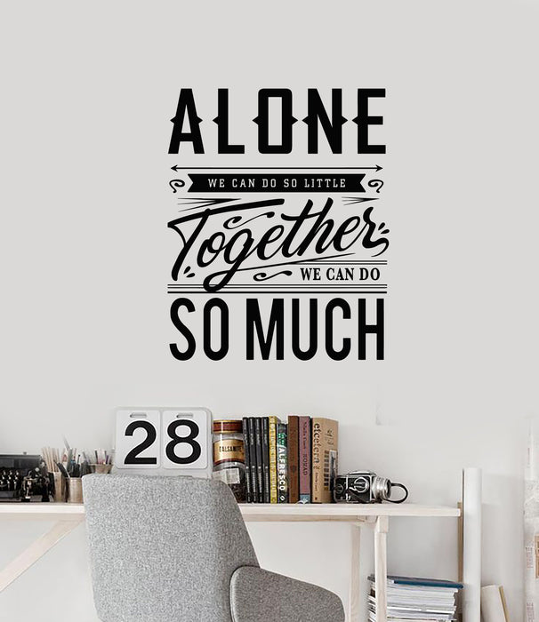 Vinyl Wall Decal Inspirational Quote Room Home Together Stickers Mural (g4221)
