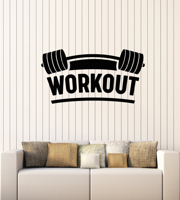 Vinyl Wall Decal Fitness Gym Sport Workout Training  Lifestyle Stickers Mural (g4300)