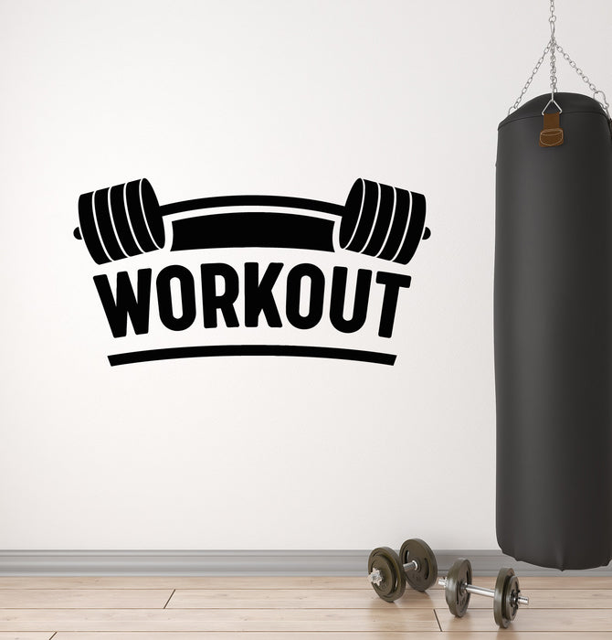 Vinyl Wall Decal Fitness Gym Sport Workout Training  Lifestyle Stickers Mural (g4300)