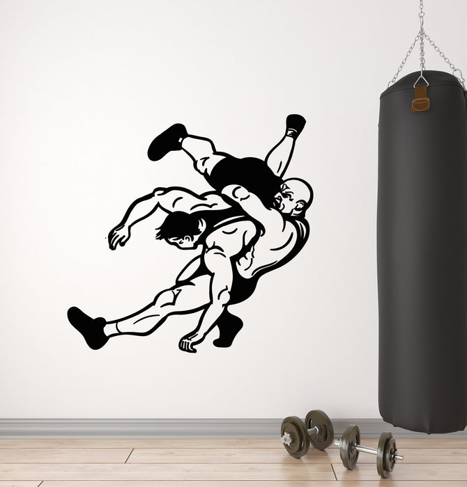 Autocollant mural en vinyle pour lutteurs, combattants, gymnase, combat, sport, arts martiaux (g886)