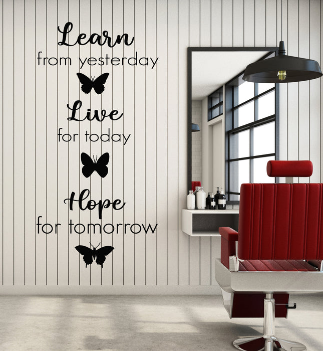 Vinyl Wall Decal Learn Live Hope Motivation Phrase Words Stickers Mural (g7904)